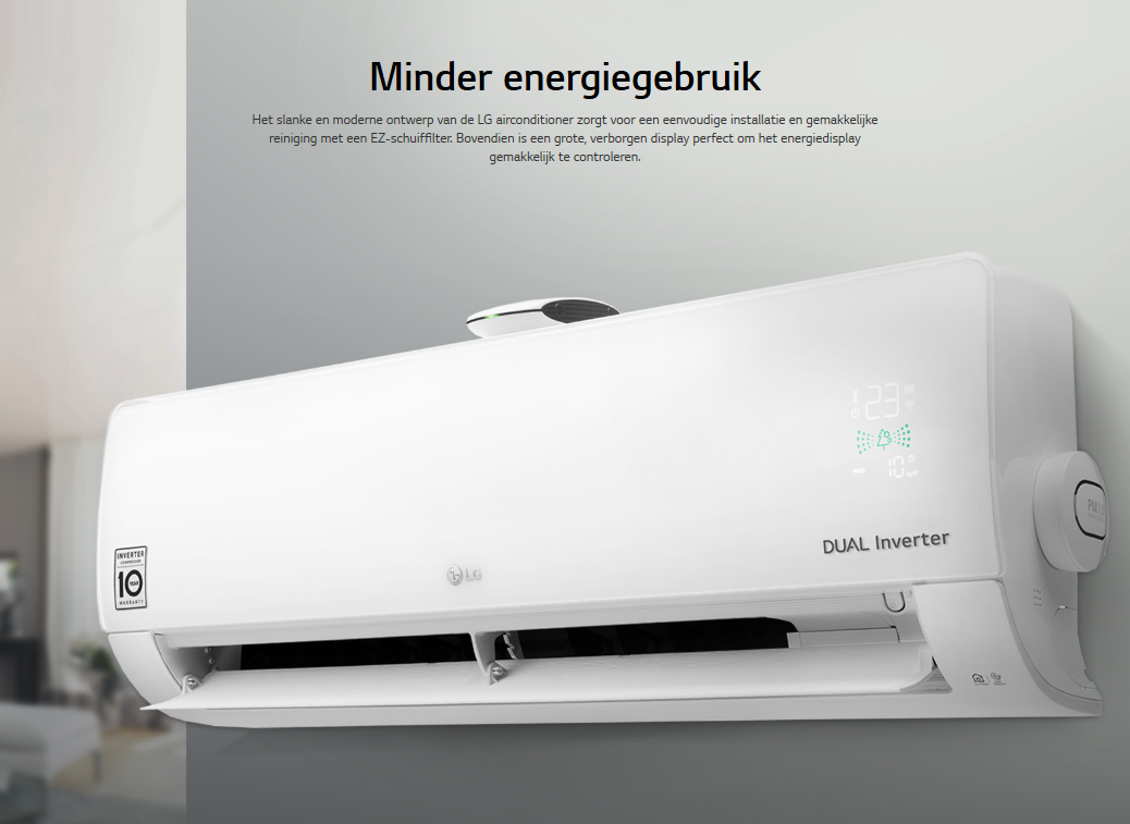 LG dual cool minder energie verbruik airco binnenunit